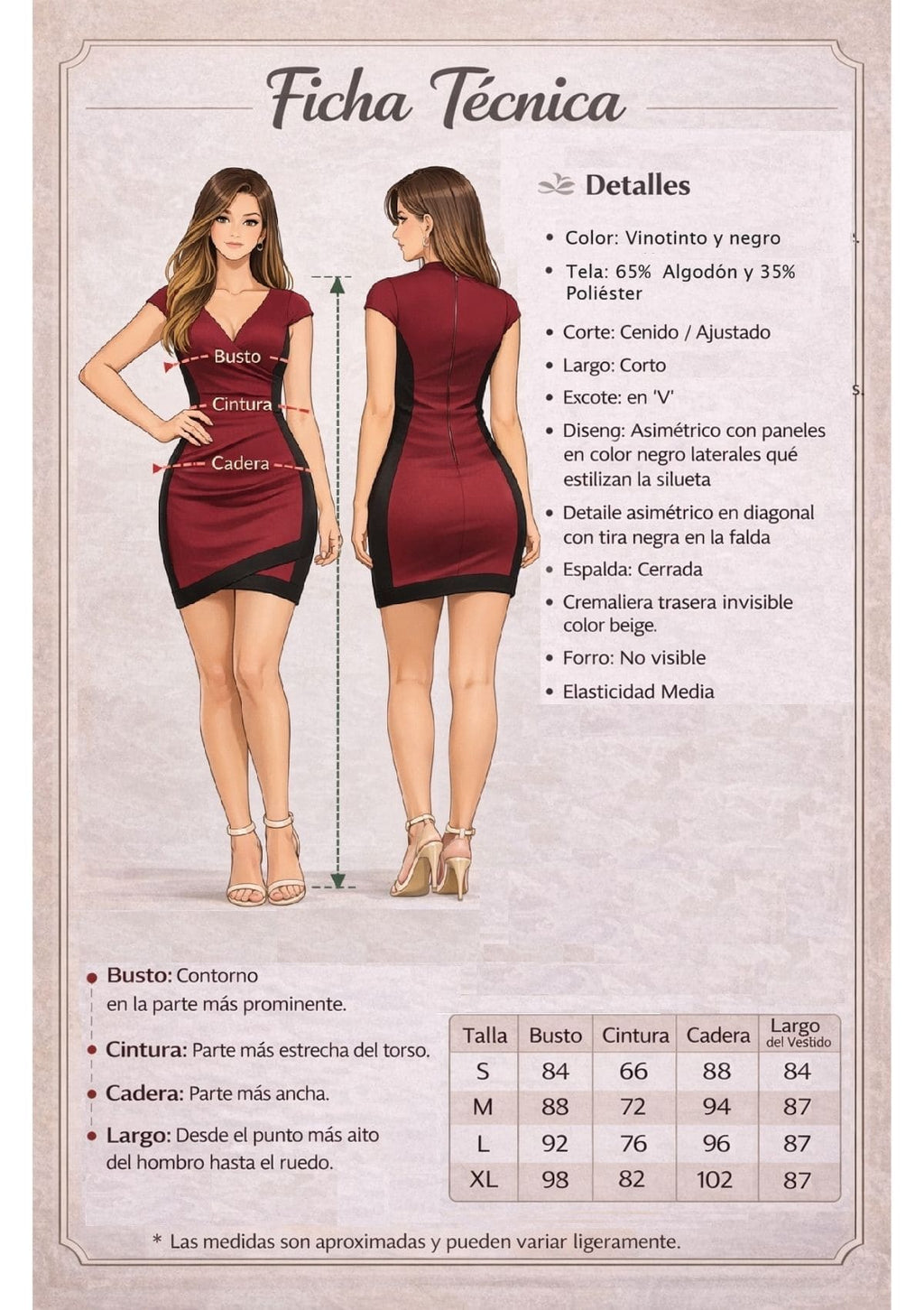 Vestido Bella – Entallado con franjas laterales