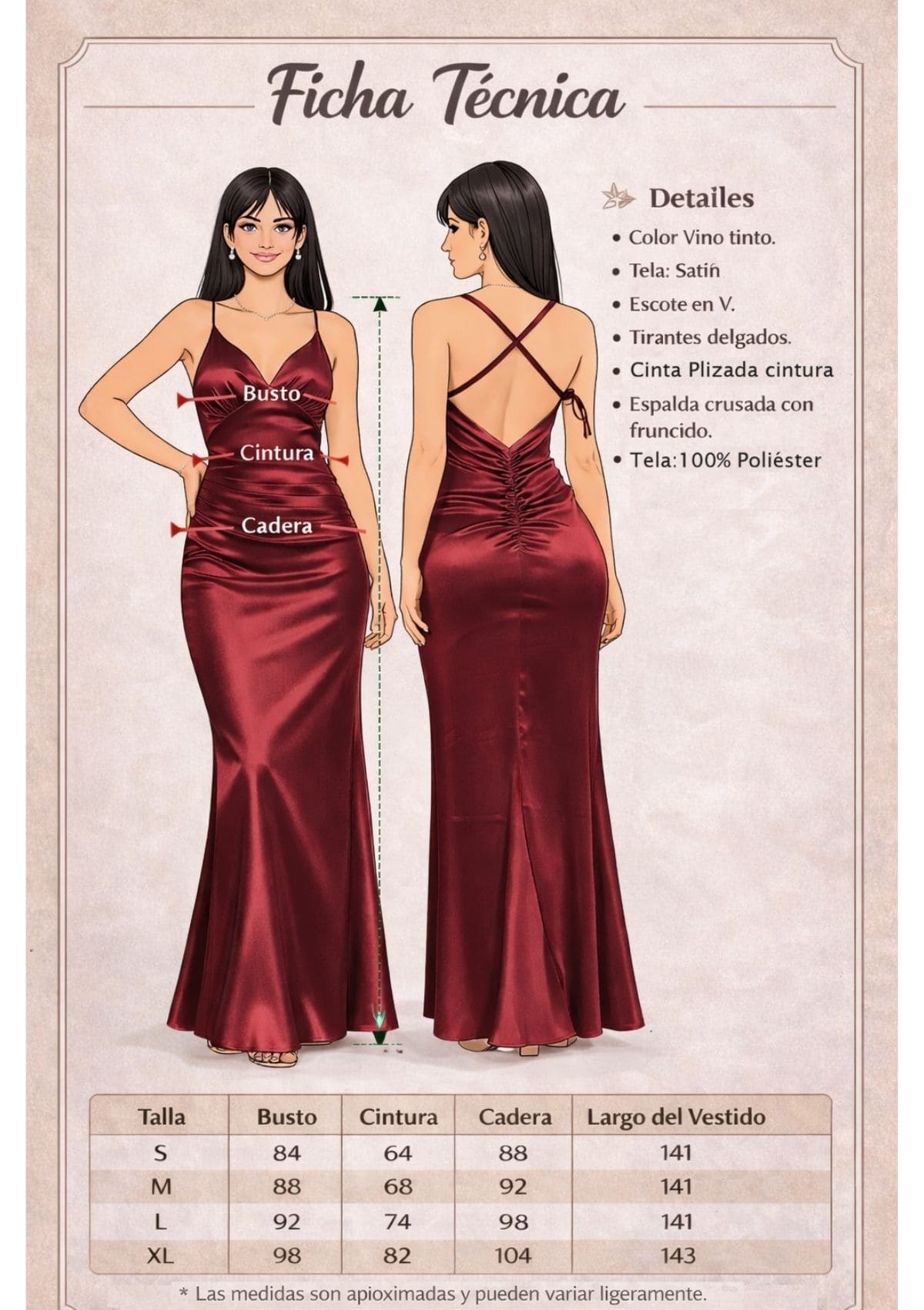 Vestido Elegante Lena / M-L