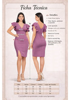 Vestido Yuli – Silueta ceñida midi en tela stretch