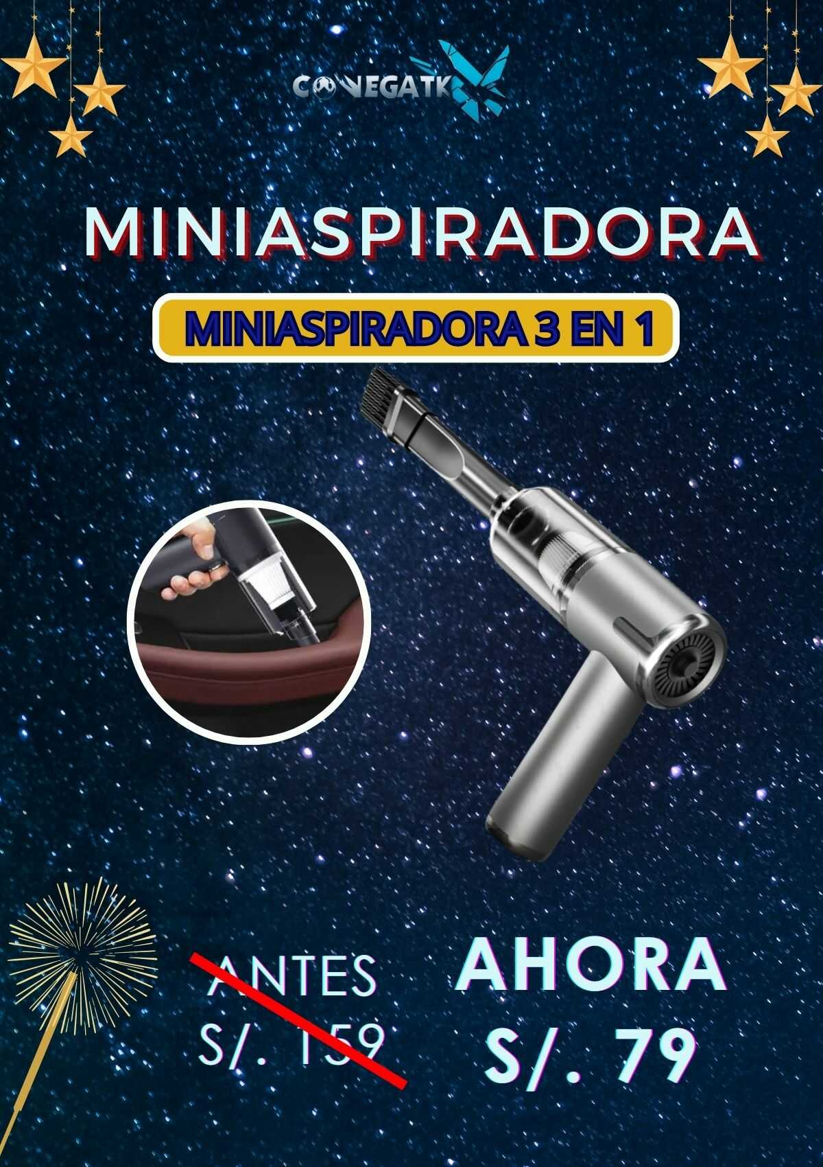 Miniaspiradora inalambrica 3 en 1