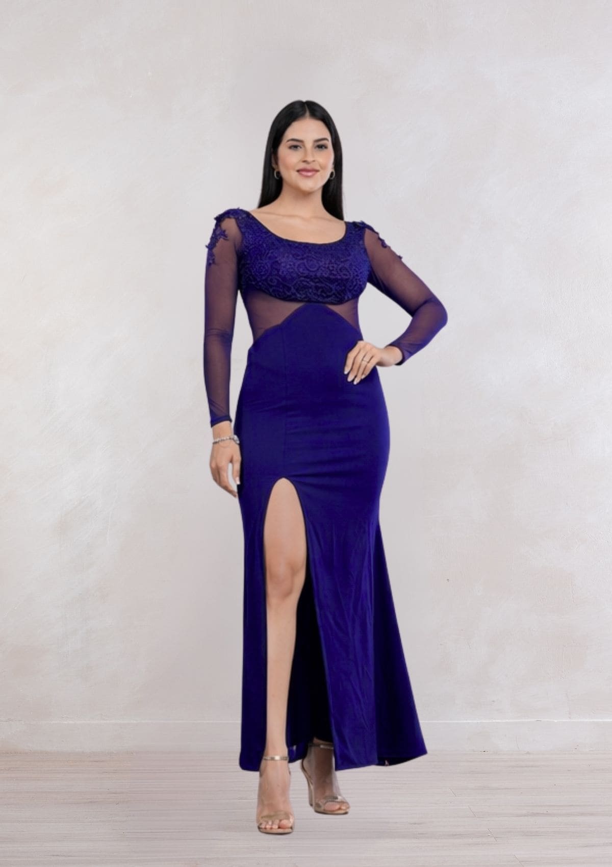 Vestido Elegante Katty con manga Larga / S-M-L-XL