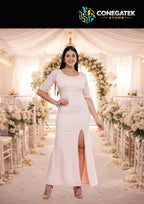 Vestido Elegante Anna con manga corta / S-M-L-XL