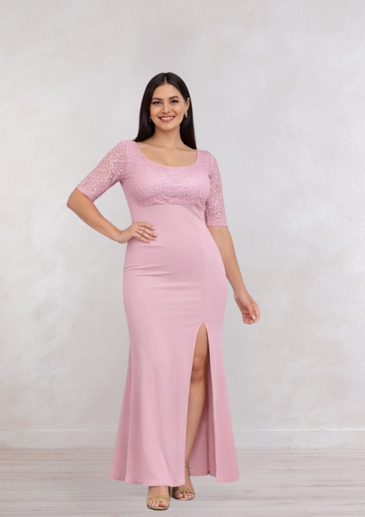 Vestido Elegante Anna con manga corta / S-M-L-XL