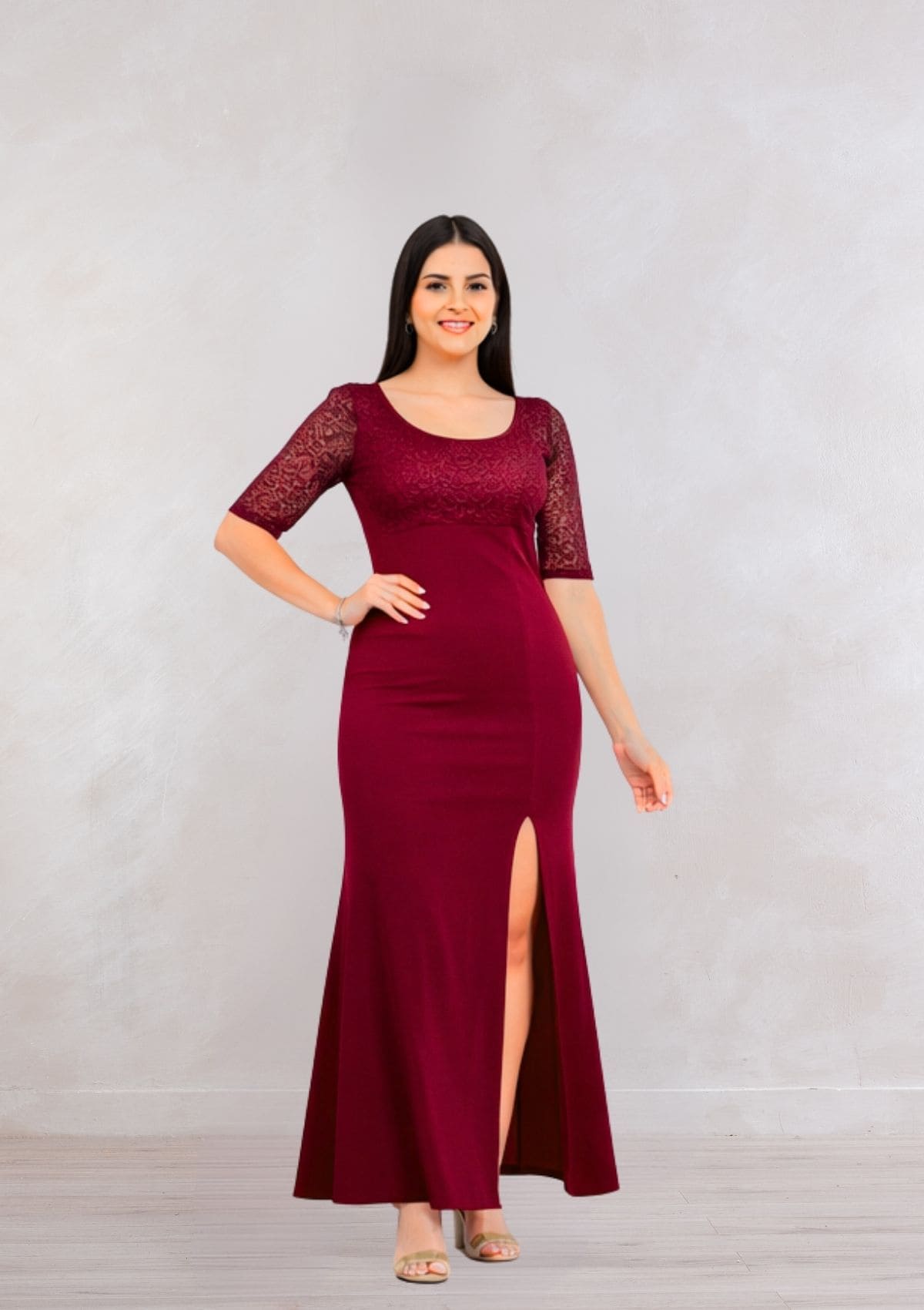 Vestido Elegante Anna con manga corta / S-M-L-XL